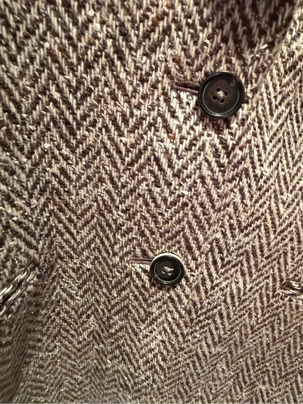 Brooks Brothers Tweed Herringbone Blazer - Brown & Cream Women’s Size 14 - Picture 3 of 6